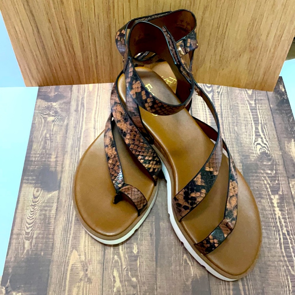 Franco Sarto Daven brown/black snakeskin sandle